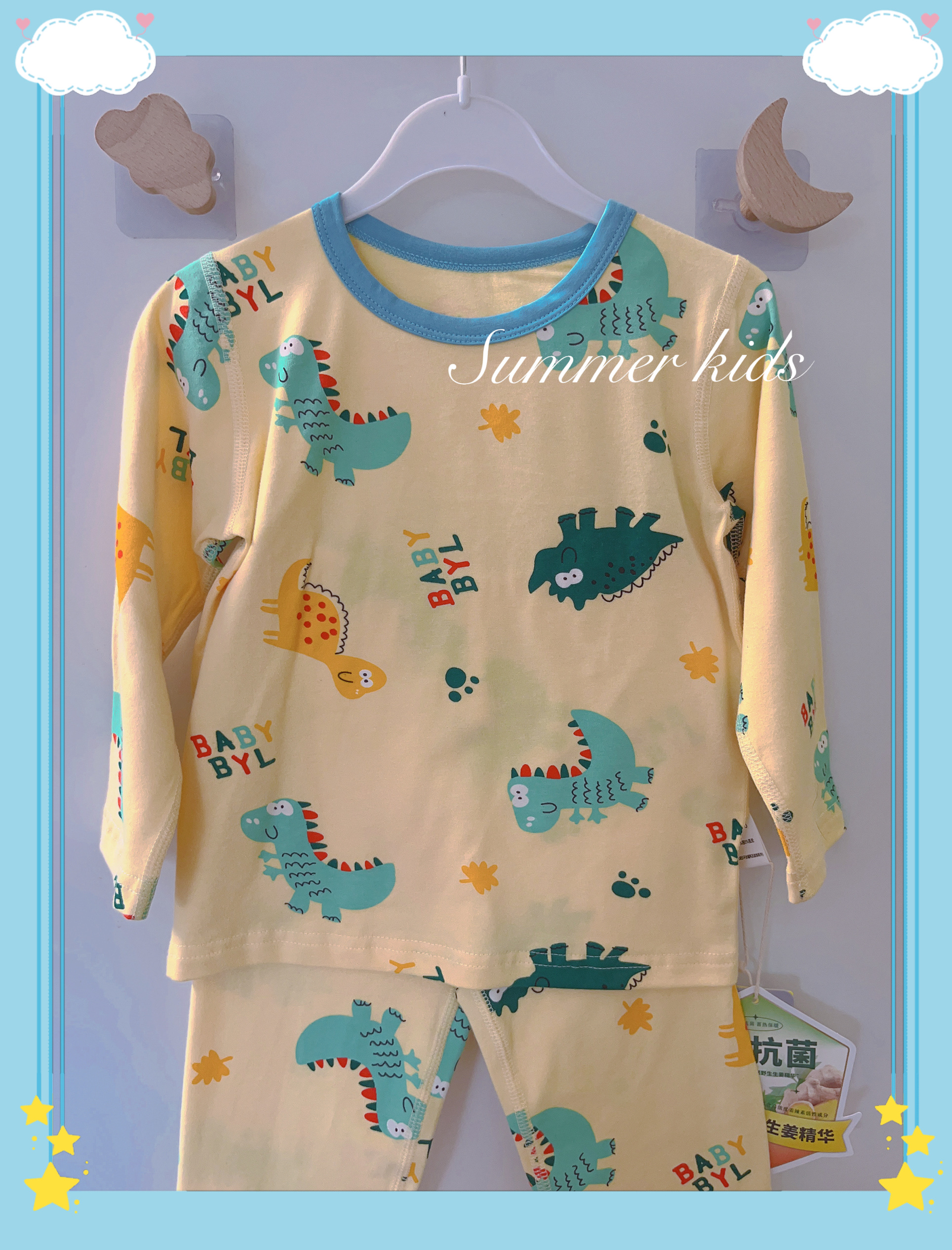 德本熊 儿童内衣套装纯棉薄款男童秋衣秋裤90-160