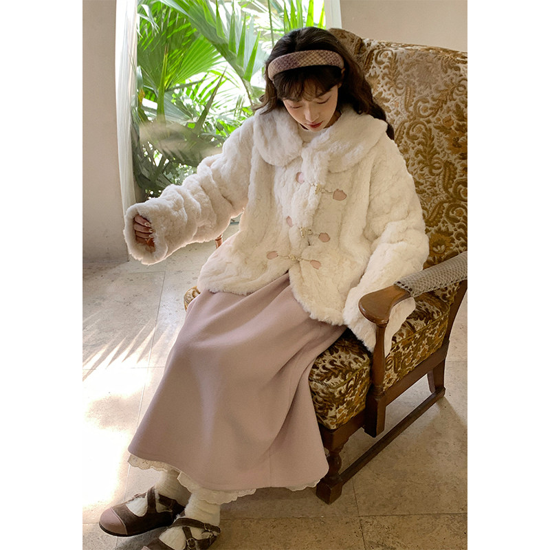 蛋包饭餐厅【粉黛佳人】粉色甜美直筒毛呢半身裙女冬季内搭长裙子,女装/女士精品,半身裙,淘宝优惠券,粉丝福利购,淘宝优惠卷