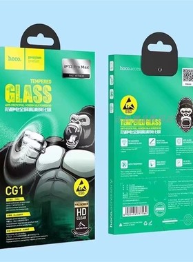 hoco新款CG1防静电全屏高清钢化膜适用于iPhone16保护膜14Pro带防尘网苹果15Promax手机防窥钢化膜