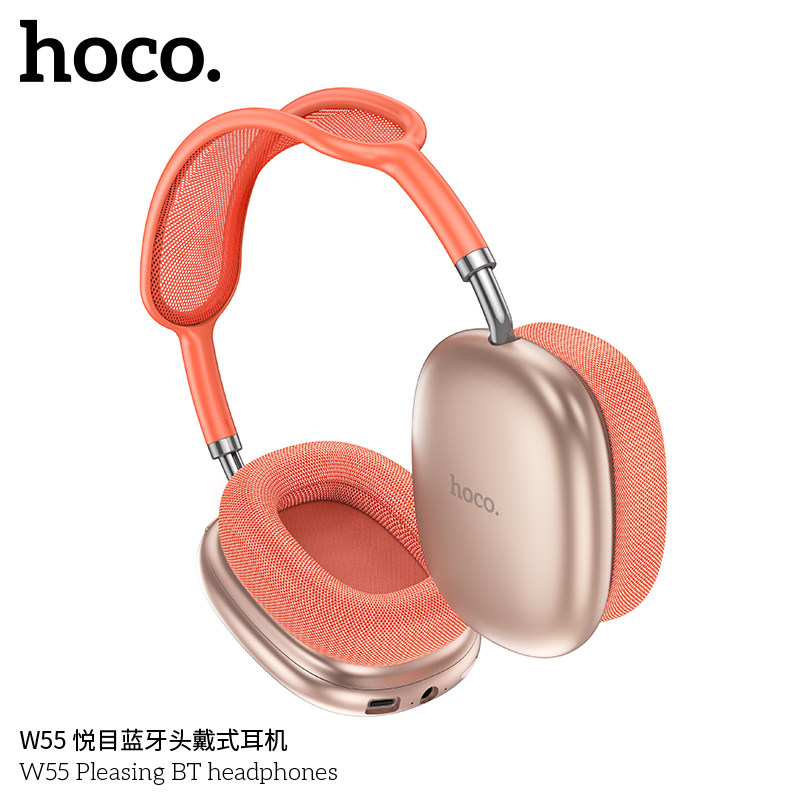 HOCO浩酷W55头戴式无线蓝牙耳机运动跑步包耳式网红同款潮色潮样