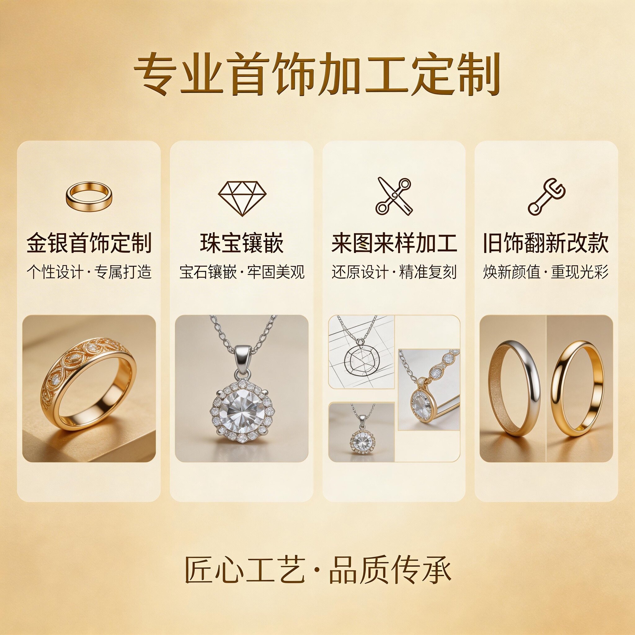 珠宝OEM首饰加工厂来图咨询专业报价设计出图来料定制改款翻新