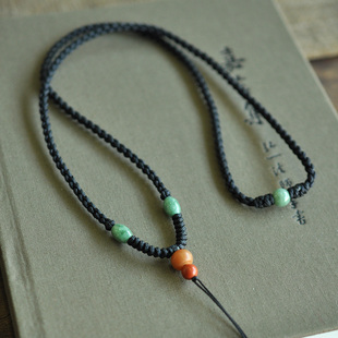 「仙客游」3.5 路路通超粗 男士纯手工幸运高档编织挂绳项链SS103