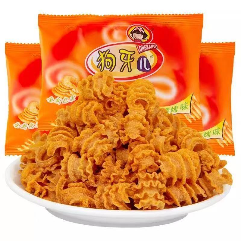 狗牙儿比萨卷烧烤味怀旧8090小时候的休闲小吃儿时解馋零食品