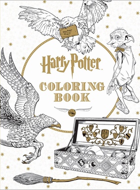 英文版哈利波特harry potter coloring book奇趣魔幻涂色书涂鸦本