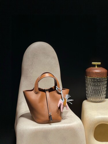 全手工缝制菜篮子水桶包 18/23进口TC牛皮水桶包 手提包女