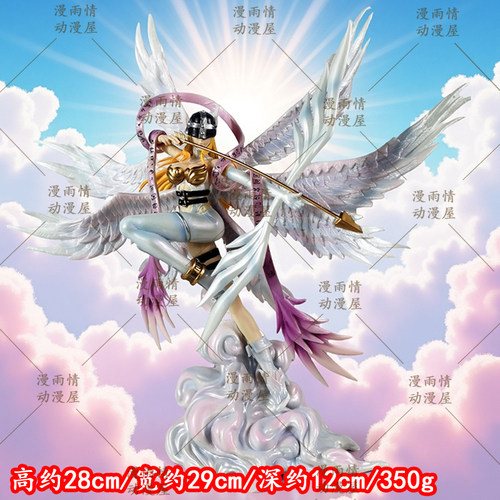 数码宝贝动漫周边桌搭摆件月神殿天女兽射箭手办二次元美少女雕像