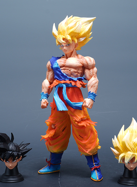 七龙珠二次元摆件Jd初超悟空LK三头雕手办动漫周边模型礼物