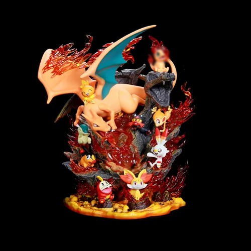 BKM小精灵 火系全家桶 山谷喷火龙 模型gk手办雕像动漫周边潮玩