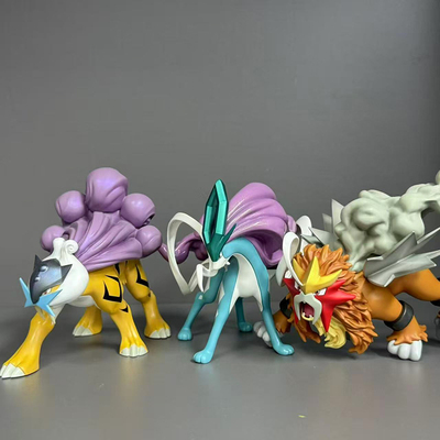 BKM宠物精灵动漫周边公仔摆件凤王亲卫队三圣兽雷公水君炎帝手办