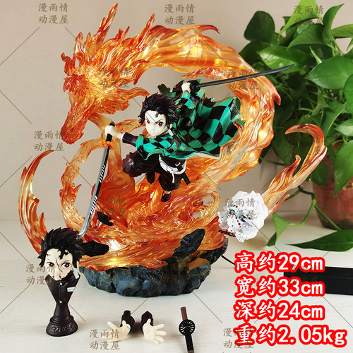 鬼灭之刃简刻炭治郎我妻善逸手办