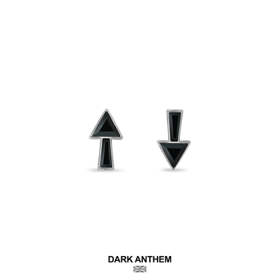 DarkAnthem重音纯银925耳钉箭头