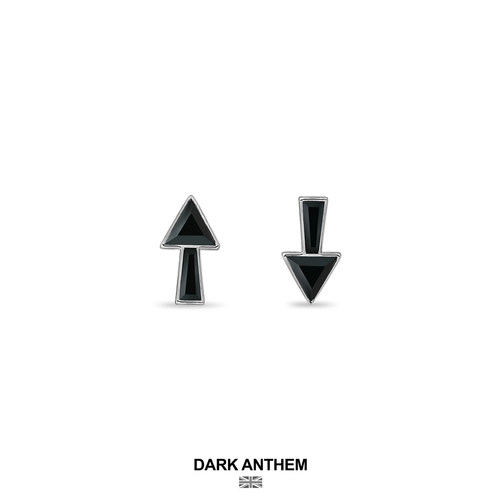 DarkAnthem重音纯银925耳钉箭头
