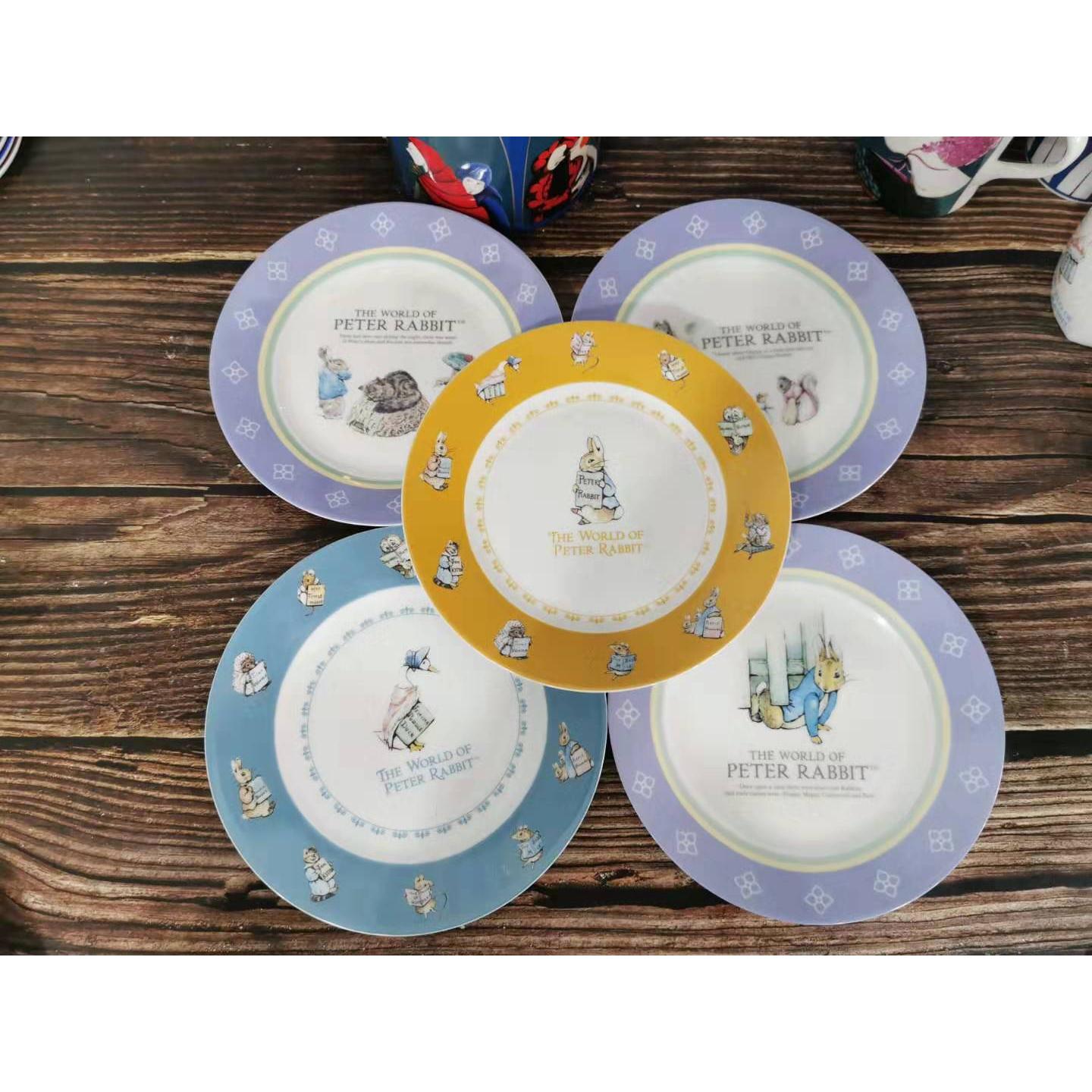 出口骨瓷 彼得兔系列餐具7.5寸19cm月光浅盘餐盘果盘点心盘可微波