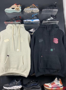 专柜李宁少不入川休闲外套情侣套头连帽摇粒绒卫衣AWBR003