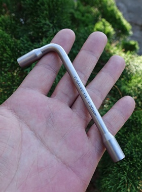 6.35mm L型1/4英寸扳手套筒 TC4钛合金一体加工披头改锥手柄 哑光