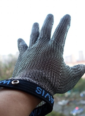 进口原装美国WHITING 户外BC野营五指不锈钢钢丝手套防割轻巧柔软