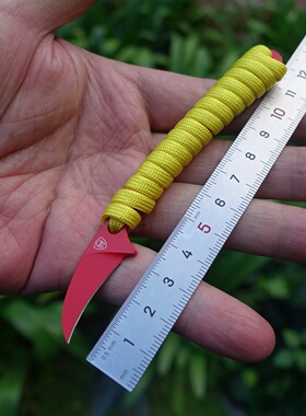 新款尖嘴鱼M390粉末钢高硬度绑绳直刀户外BC野营便携生存救援装备