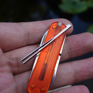 瑞士军刀改装配件S90V粉末钢一体打磨坚固耐腐蚀多用途迷你小镊子