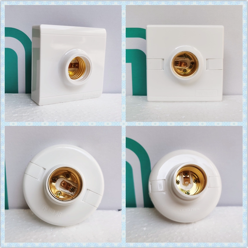 明装e27螺口灯座螺旋灯头暗装