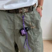 原创纯手绘發财葫芦挂件腰间配饰财运包挂钥匙扣手工编织包包挂件