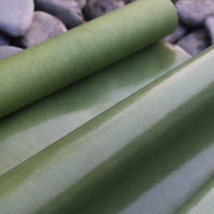 倚山人|侗布亮布蛋清布手工纯棉草木植染绿色包DIY仿皮面料宽40cm