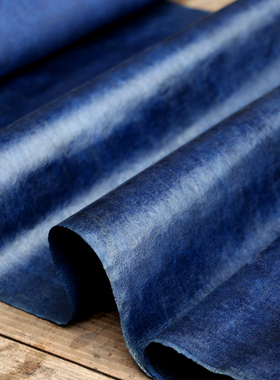 倚山人|贵州黔东南侗布蓝染亮布蛋清布手织提花传统亮布宽40cm