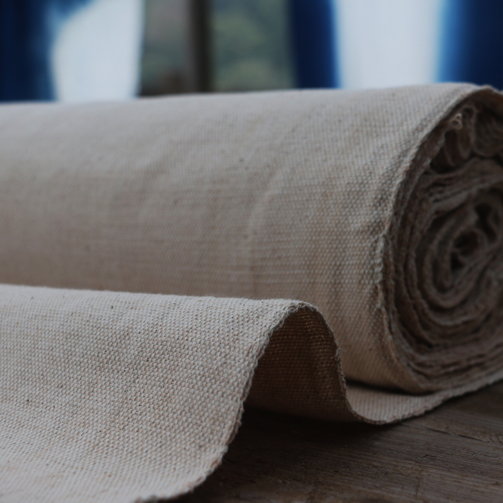 倚山人手工纯棉布服装薯莨色织