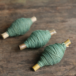 倚山人|植物染草木手工DIY手作手缝手工线纯棉刺子绣手链拼布缝补