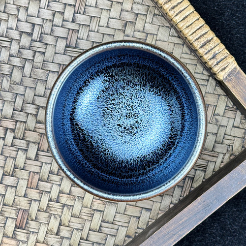 蓝麒麟大号建盏主人杯高颜值茶杯