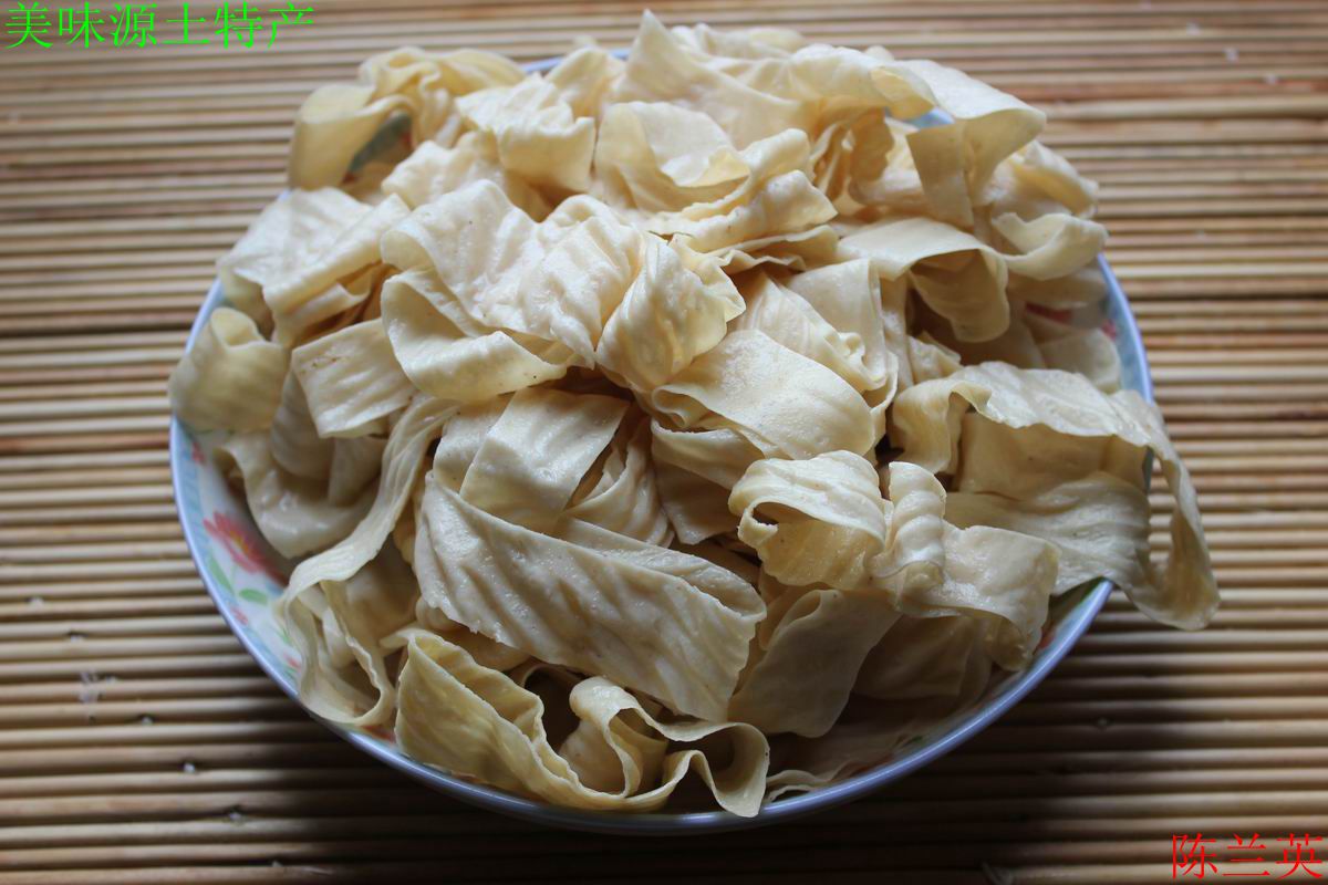 湖南湘西邵阳隆回土特产妈妈自制干豆腐皮农家油豆皮子腐竹天然香