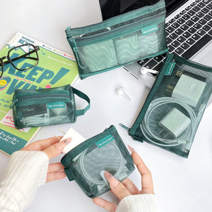 口红化妆包数据线耳机充电器收纳包 旅行便携包包内胆小包小型 袋