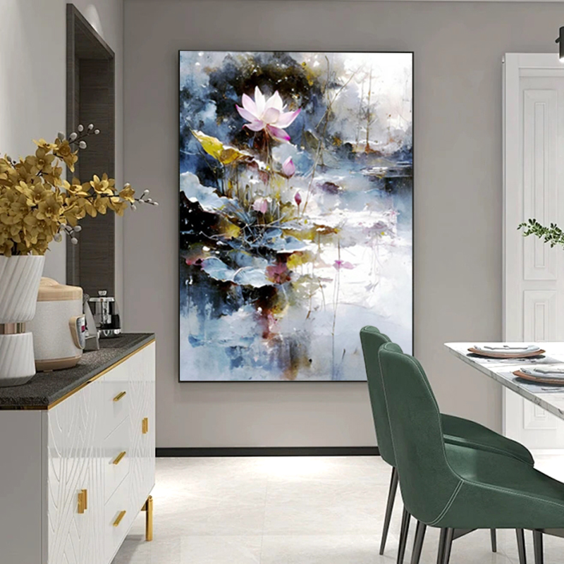 手绘油画创意个性花卉印象画大芬村小众艺术书房装饰画客厅挂画图片