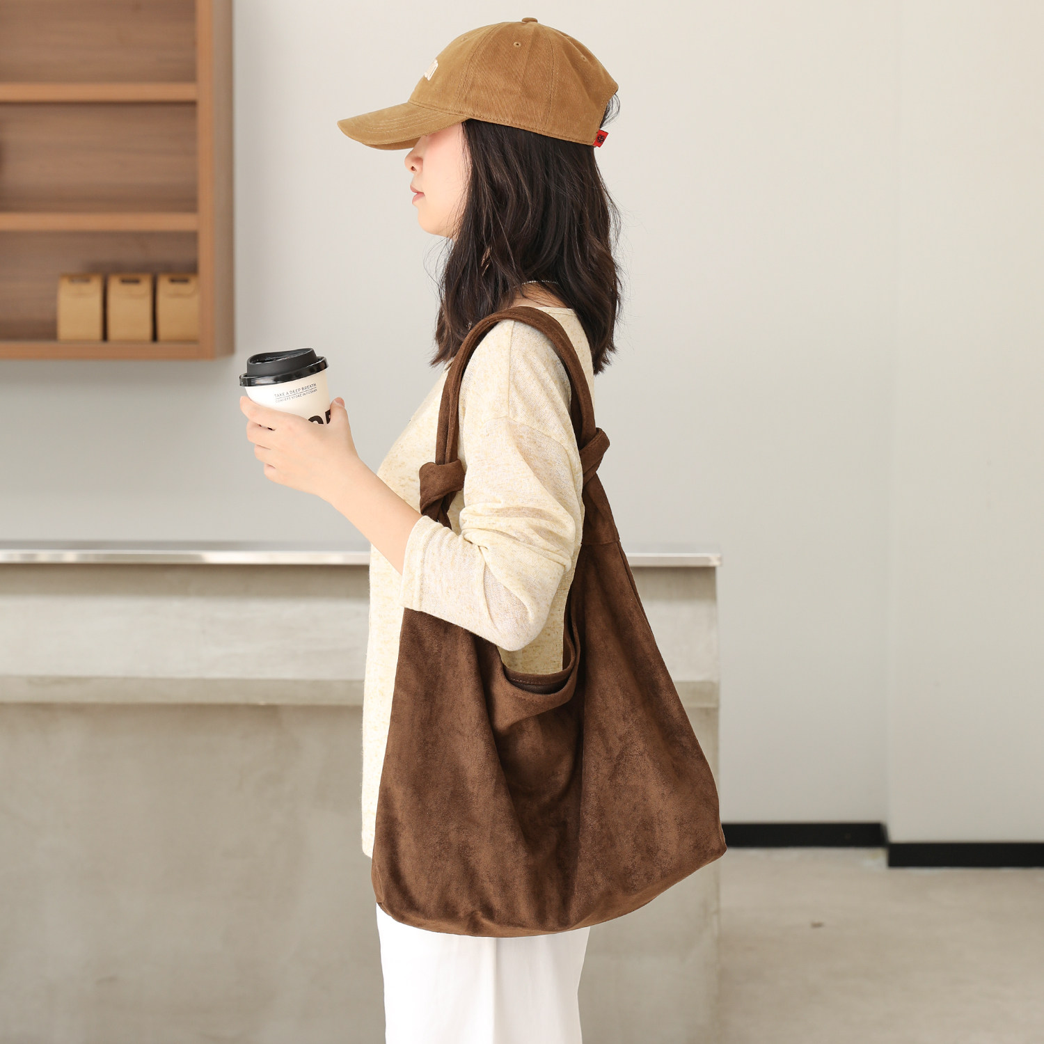 韩版大容量单肩绒布托特包女百搭上班通勤腋下包慵懒风学生购物袋,箱包皮具/热销女包/男包,托特包,淘宝优惠券,粉丝福利购,淘宝优惠卷