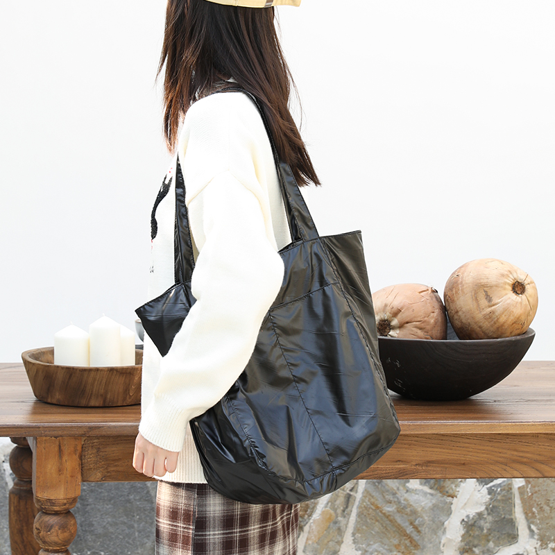 韩版休闲尼龙布托特包女质感复古