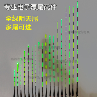 【漂尾配件】新款日夜两用阴天尾夜光漂硬尾咬钩变色爆闪电子漂尾
