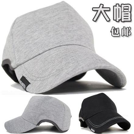 大帽新款韩版春秋天男士帽子加长檐大号鸭舌帽棒球帽休闲潮女2037