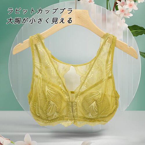 Aiyang爱扬外贸大码日系前扣性感蕾丝文胸舒适美背内衣收副乳胸罩