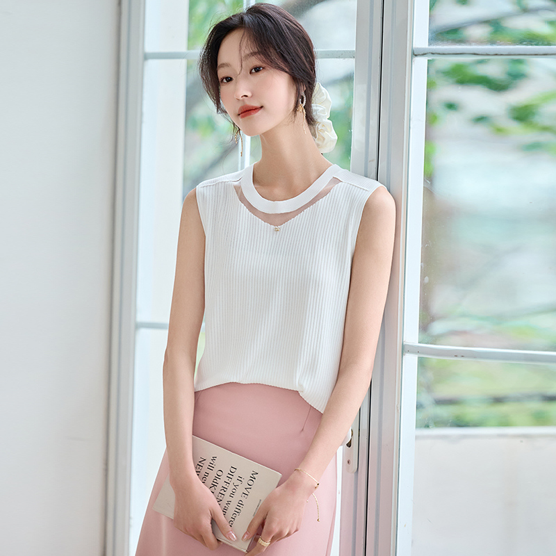 2025新款夏季时尚无袖针织背心女内搭外穿打底衫高级感气质上衣