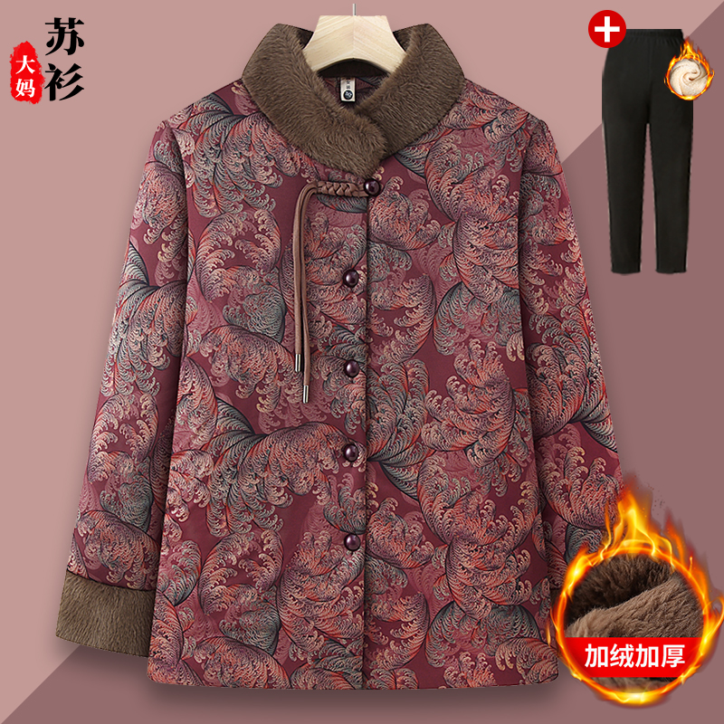 中老年奶奶冬装新中式国风棉衣