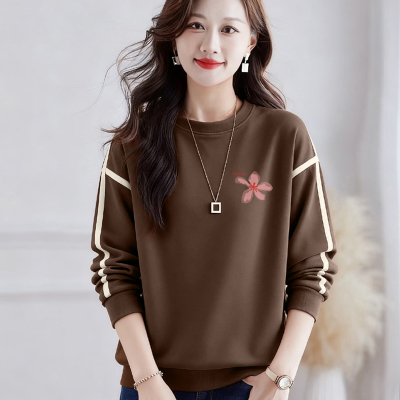 纯棉休闲印花卫衣女秋冬