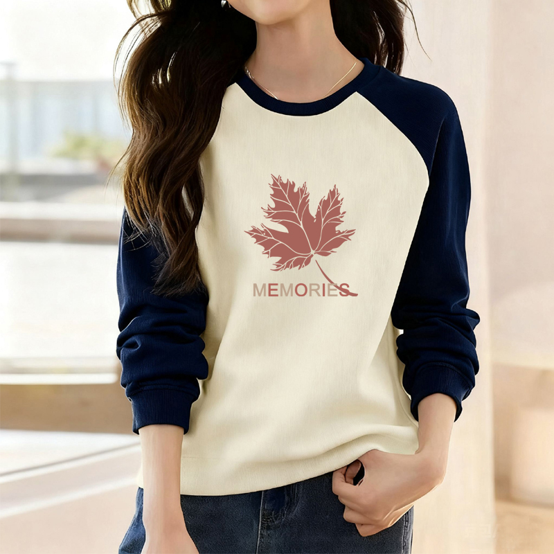 文艺休闲纯棉长袖卫衣女秋冬