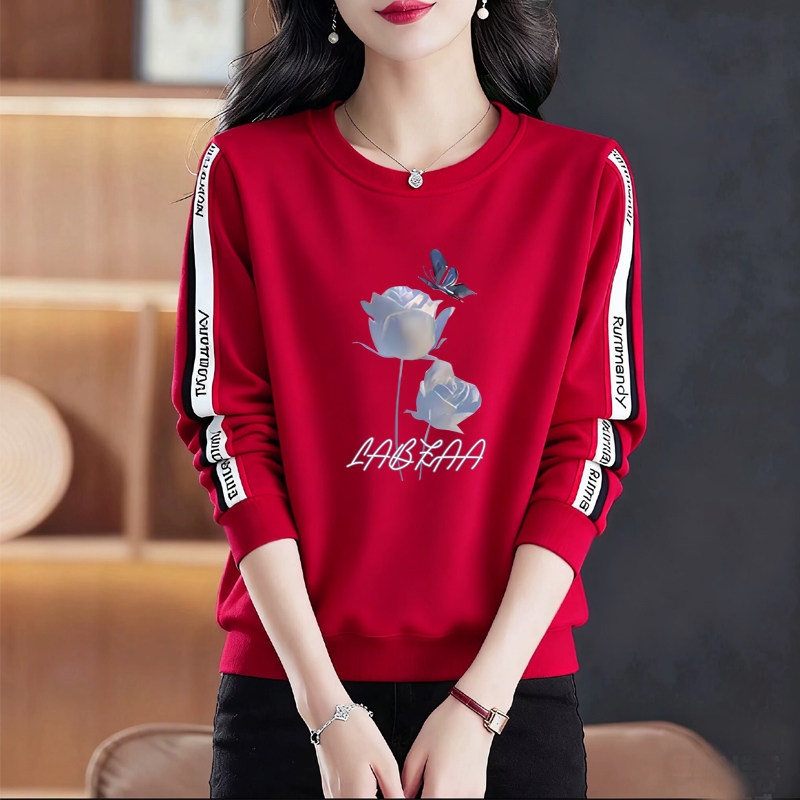 外贸原单女装春秋纯棉圆领织带拼接长袖卫衣休闲气质百搭显瘦上衣,女装/女士精品,大码内搭,淘宝优惠券,粉丝福利购,淘宝优惠卷