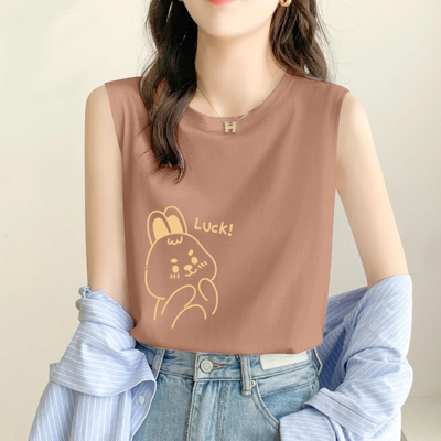 圆领纯棉背心女夏季2025新款