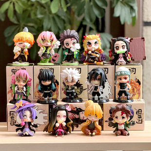 鬼灭之刃手办盲盒炭治郎祢豆子我妻善逸恋柱蜜璃动漫模型公仔摆件