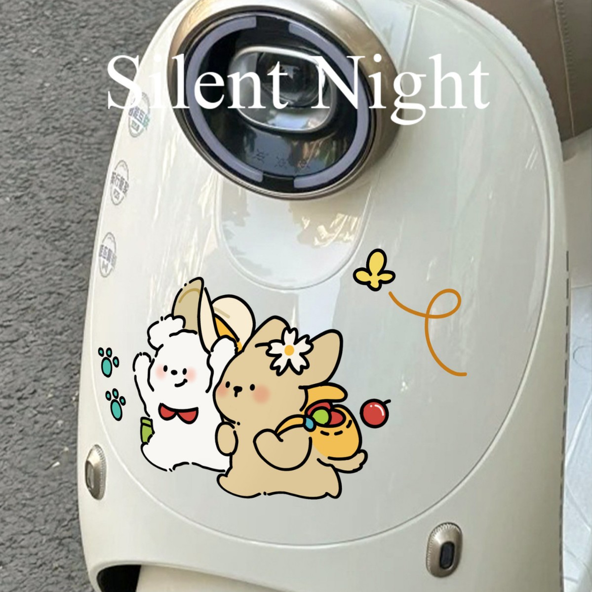 墨镜小狗电动车贴纸防晒遮挡划痕