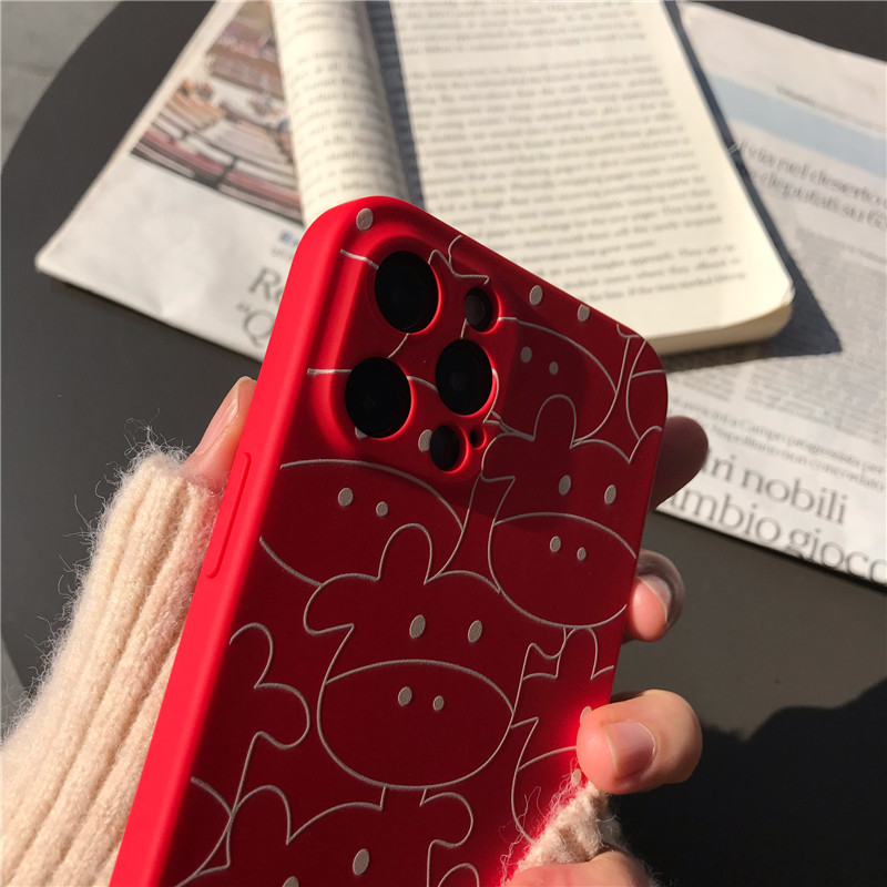 镜头全包卡通红色软壳