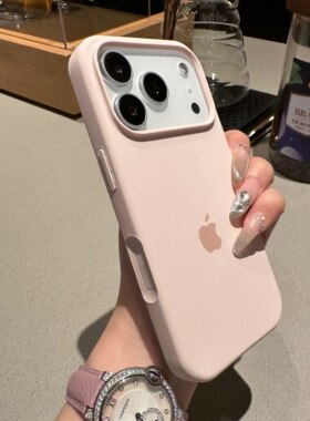 一体Ai按键拍照相机全包适用于苹果17promax手机壳固态硅胶纯色iPhone16pro简约男女款15高颜值13防摔14网红