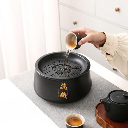 陶瓷茶台废水桶大容量茶渣缸带滤