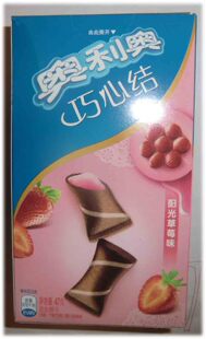 奥利奥夹心饼干巧心结草莓味47g、薄脆香草奥碎味95g休闲零食