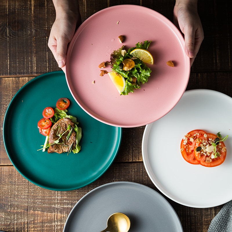 Dinner Plates ceramic steak plate web Porcelain盘 Ware White-封面